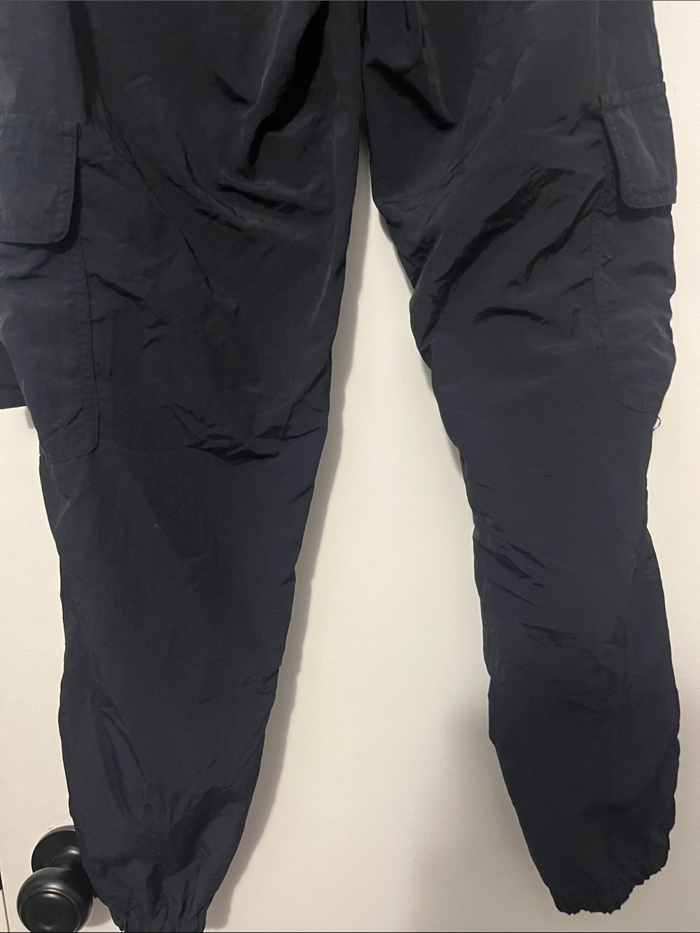 Women's Black Cargo Jogger Pants with Utility Pockets - Picture 7 of 9